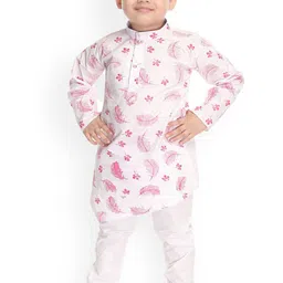BAESD Boys Floral Printed Straight Kurta With Trousers-picture-25