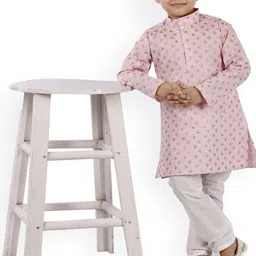 BAESD Boys Floral Printed Regular Kurta with Trousers-picture-18