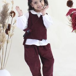Tiber Taber Girls Printed Top with Trousers-image-7
