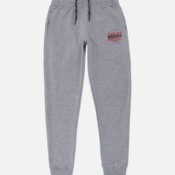 DYCA Boys Grey Melange Solid Cotton Joggers-image-58