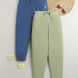 KiddoPanti Kids Pack Of 2 Printed Pure Cotton Joggers-11