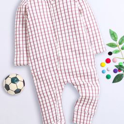 Nino Bambino Infants Checked Organic Cotton Rompers-30