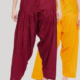 Clora Creation Women Pack Of 2 Solid Pure Cotton Salwars-22