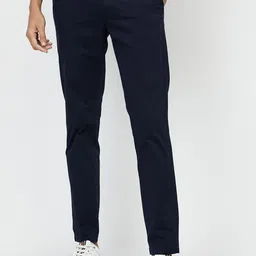 max Men Navy Blue Trousers-image-12