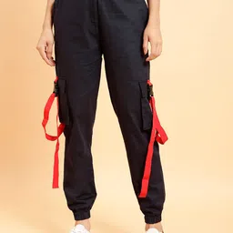 MINT STREET Women Mid-Rise Pure Cotton Joggers-image-96