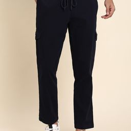 Dennis Lingo Men Mid Rise Plain Casual Cargos Trousers-49