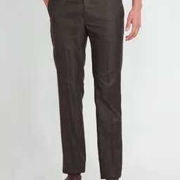 Arrow Men Mid-Rise Dobby Formal Trousers-10