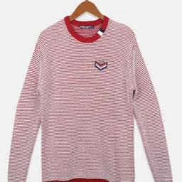 Monte Carlo Boys Round Neck Self Design Pure Cotton Pullover-31