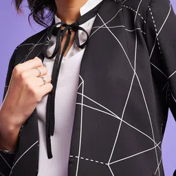 FableStreet Front Open Shawl-Neck Blazer image 5