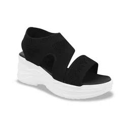 Shoetopia Textured Open Toe Mesh Comfort Hels image 2