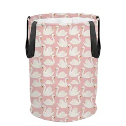 prettykrafts Set Of 2 Peach Printed Multiutility Laundry Baskets image 2