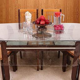 Kuber Industries Transparent 6-Seater Rectangular Table Cover image 2
