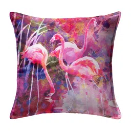 HOUZZCODE Pink & White Set of 2 Quirky Square Cushion Covers image 4