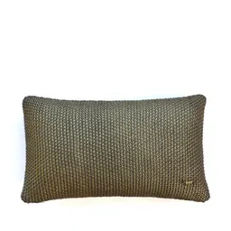 Pluchi Gold-Toned Rectangle Pure Cotton Knitted Cushion Cover-37