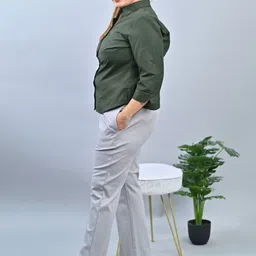 Mlada Women Plus Size Original Flared Low-Rise Lint Free Bootcut Trousers image 5