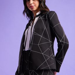 FableStreet Front Open Shawl-Neck Blazer image 3