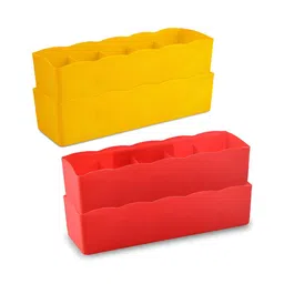 Kuber Industries Red 4 Pieces Regular Multi-Utility Organisers image 3
