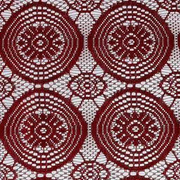 Kuber Industries Maroon-Coloured Self-Design Cotton 4-Seater Rectangular Table Cover image 3