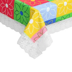 Dakshya Industries Red & Green Printed Rectangle Table Covers image 3