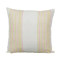 CDI White & Yellow Set of 5 Striped Square Cushion Covers image 4