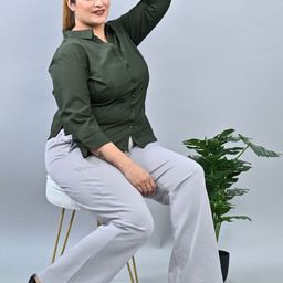 Mlada Women Plus Size Original Flared Low-Rise Lint Free Bootcut Trousers image 4