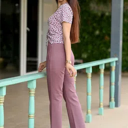 Mlada Women Original Flared Low-Rise Lint Free Trouser image 5