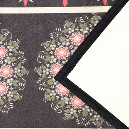AAZEEM Grey & Green Abstract Pattern Floor Runners image 3