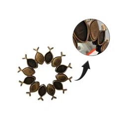 Art Street Brown 3 Pieces Textured Wooden Wall Mirrors image 2