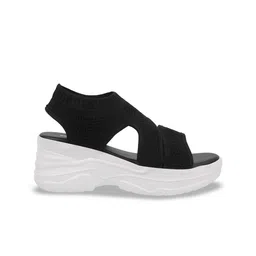 Shoetopia Textured Open Toe Mesh Comfort Hels image 4