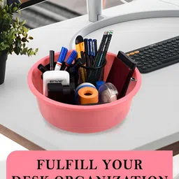 Kuber Industries Pink Set of 4 Regular Desk Organiser Organisers image 4