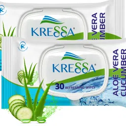 Refreshing Face Wet Wipes Pack of 2 (Aloevera Cucumber)-image-19
