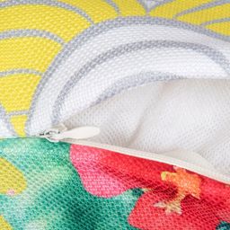 HOUZZCODE Yellow & White Set of 2 Geometric Square Cushion Covers image 3