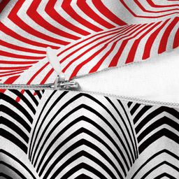 HOUZZCODE Splendor Black & Red Set of 2 Geometric Square Cushion Covers image 4