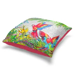 BIANCA Green & Fuchsia Set of 5 Abstract Digitally Printed Square Cushion Covers image 4