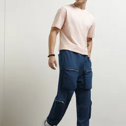 NOBERO Men Solid Oversized Joggers-image-19
