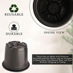 Kuber Industries 2-Pcs Red & Black Durable Planters image 4