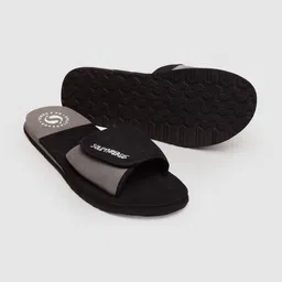 Solethreads Men Black & Grey Solid Sliders image 4