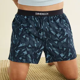DAMENSCH Men BREEEZE Ultralight Pure Cotton Inner Boxers IB1002-SKYBLK-image-73
