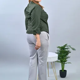 Mlada Women Plus Size Original Flared Low-Rise Lint Free Bootcut Trousers image 3