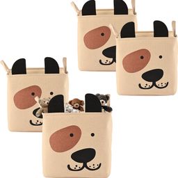 kuber industries Cotton, Jute Pack of 4 Versatile Drawer Storage Basket with Handle | GM-7-BG | Smiley - Beige Storage Basket-picture-23