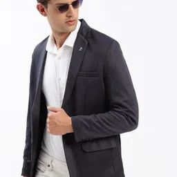 SHOWOFF Notched Lapel Collar Slim-Fit Single Breasted Blazer-image-53