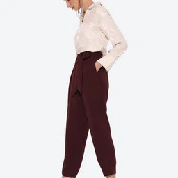Vero Moda Women Tapered Fit High-Rise Pleated Trousers-picture-10