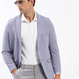 SHOWOFF Notched Lapel Collar Slim-Fit Single-Breasted Casual Blazer-36