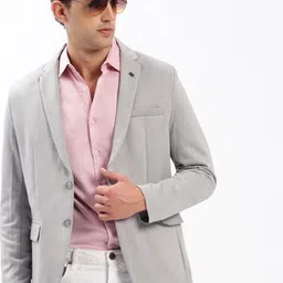 SHOWOFF Slim-Fit Notched Lapel Collar Single-Breasted Blazer-image-90