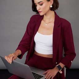 SASSAFRAS worklyf Single-Breasted Front Button Blazers image 3