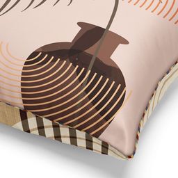 BIANCA Brown & Orange Set of 3 Abstract Square Cushion Covers image 2