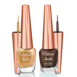 ForSure Set of 2 Sparkle Absolute Shine Liquid Glitter Eyeliners 7 ml Each - Shade 04 & 06-16