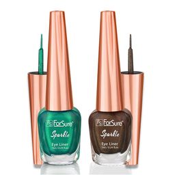 ForSure Set of 2 Sparkle Absolute Shine Liquid Glitter Eyeliners 7 ml Each - Shade 03 & 06-24