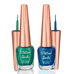 ForSure Set of 2 Sparkle Absolute Shine Liquid Glitter Eyeliners 7 ml Each - Shade 03 & 08-26