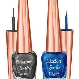 ForSure Set of 2 Sparkle Absolute Shine Liquid Glitter Eyeliners 7 ml Each - Shade 02 & 07 image 2